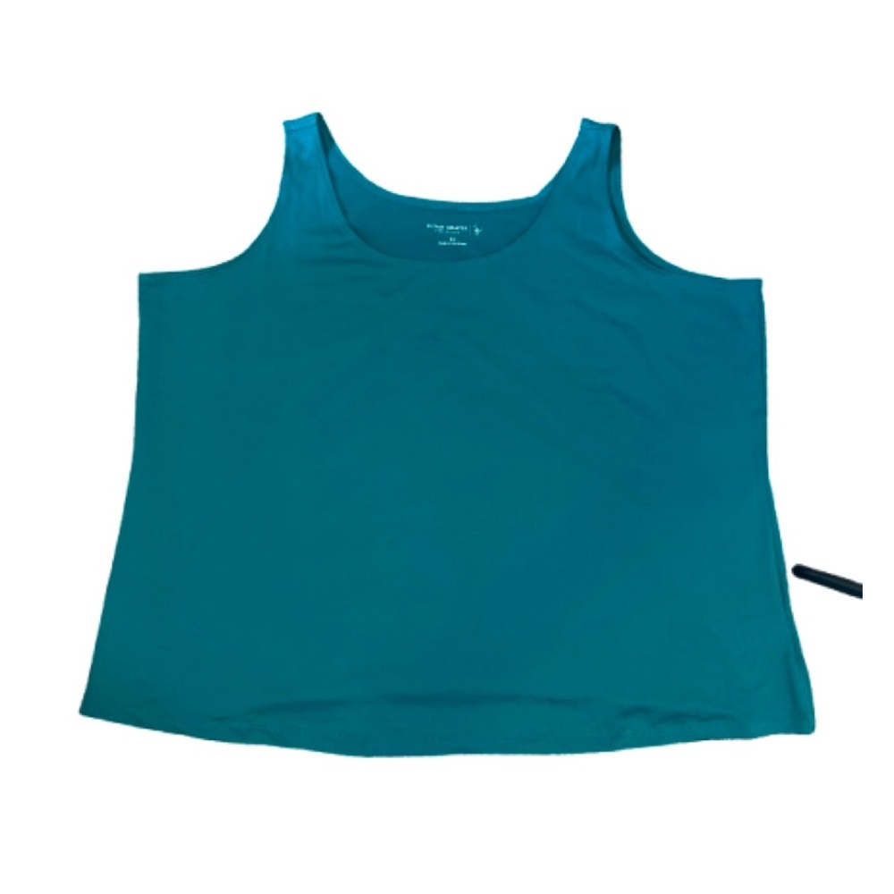 Susan Graver Teal Tank Top Sleeveless Stretch Plus-size 3X